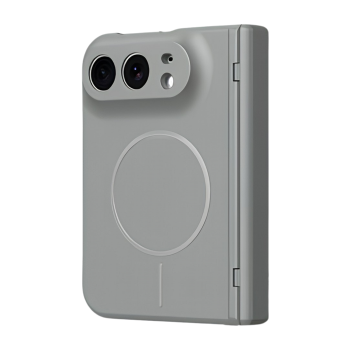 Spineguard P1 Gray MagSafe folding case for iPhone Duo - rear view