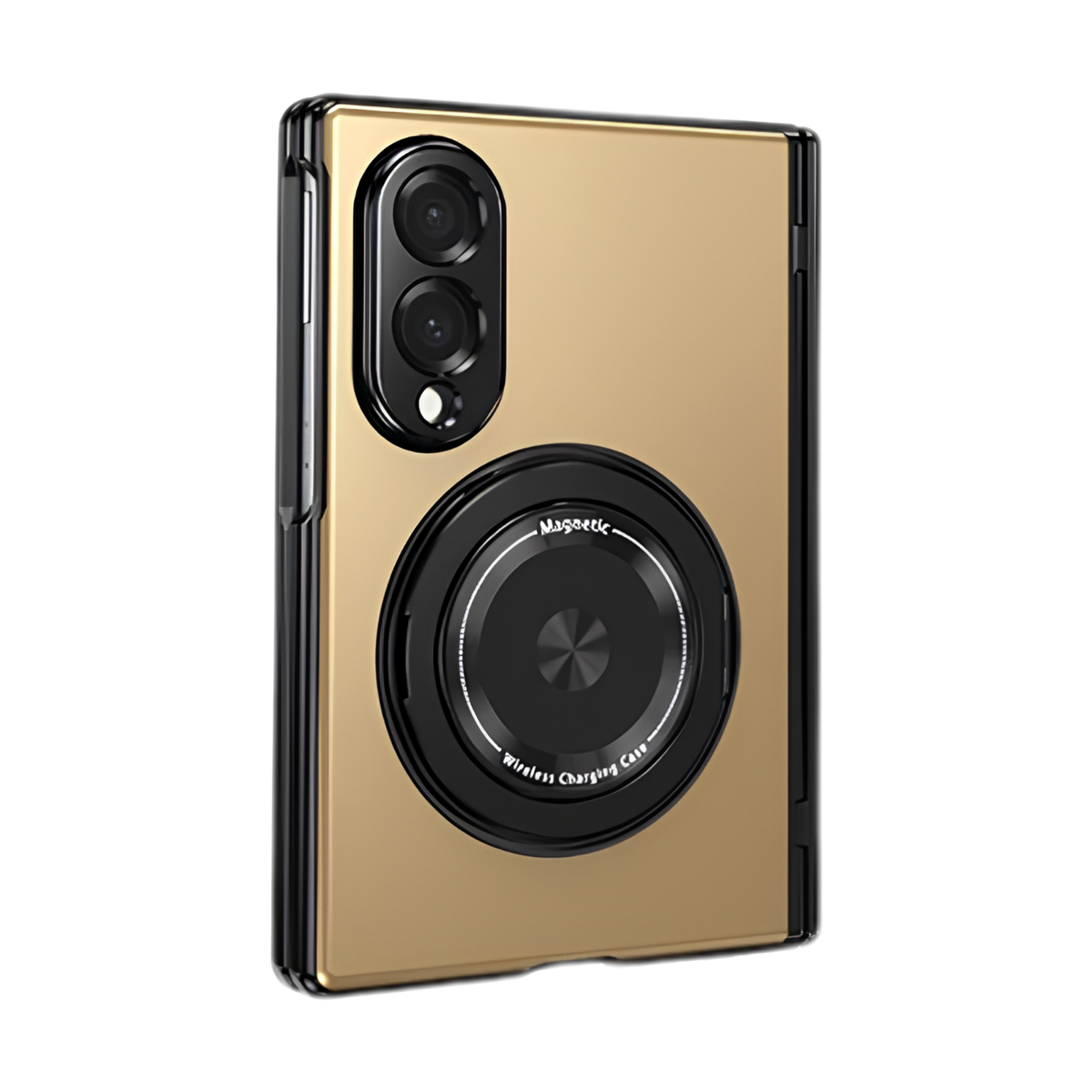 Axon M2 — Scharnier-Schutzhülle mit drehbarem Metallring für Galaxy Z Fold 8 Ultra, 8, 7, 6, 5
