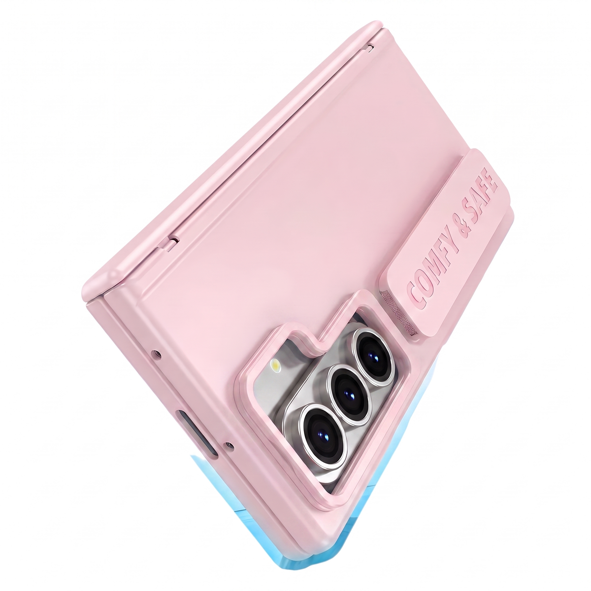 Aegis H1 MagSafe hinge cover case with metal kickstand in Pink for Samsung Galaxy Z Fold