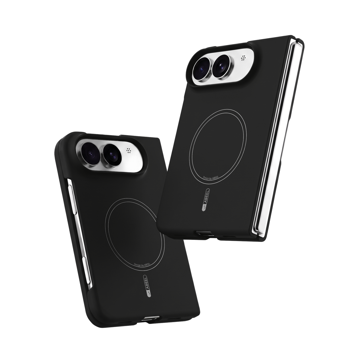 Two Apex M3 iPhone Duo cases in Black floating on white