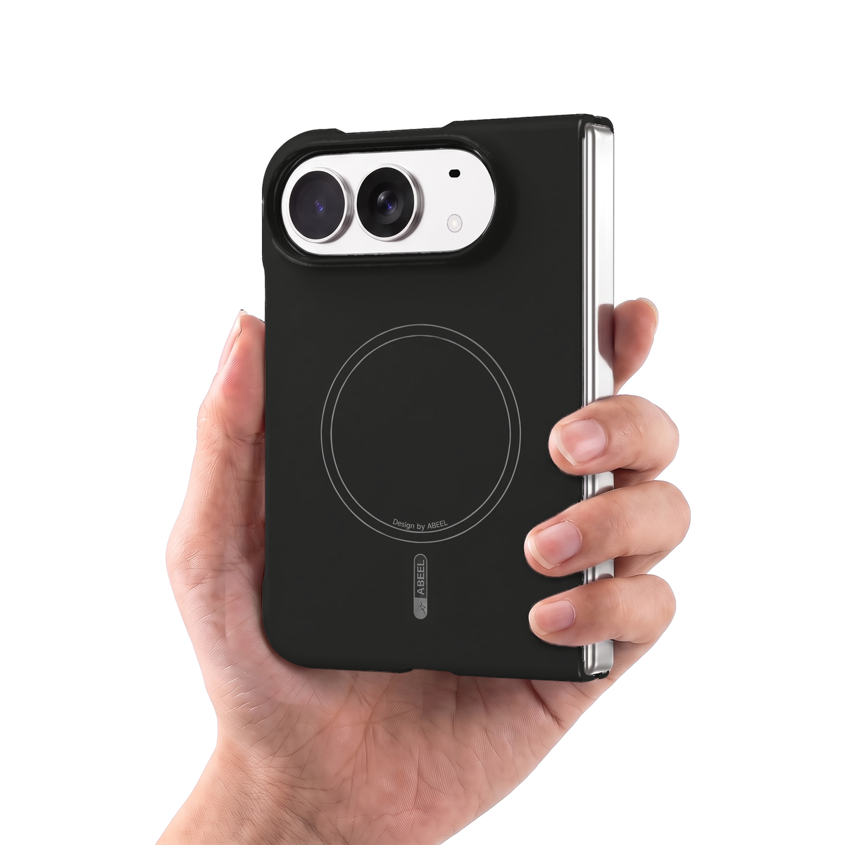 Apex M3 iPhone Duo case in Black held in hand
