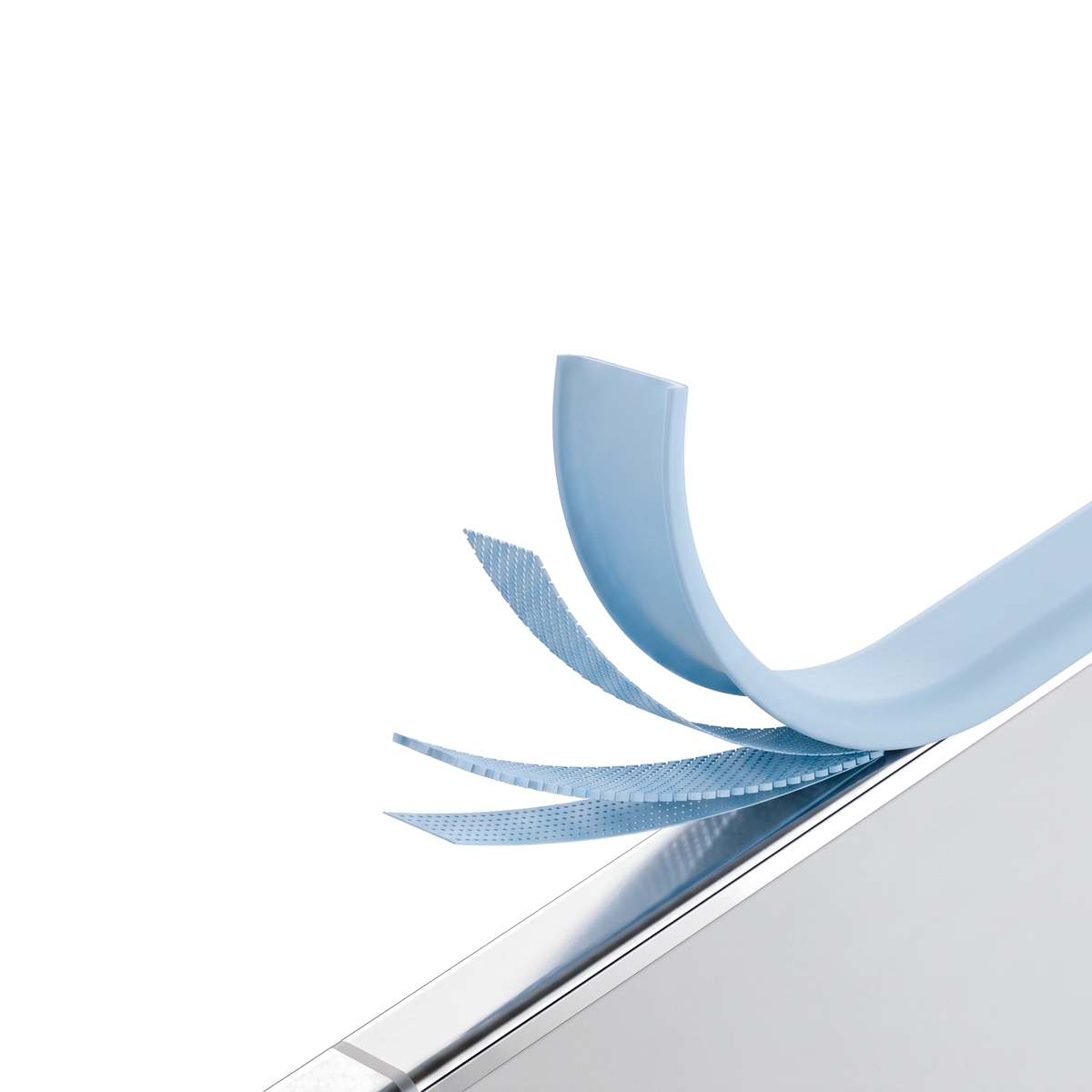 Apex M3 iPhone Duo case in Light Blue, layered construction with case and mesh layers peeling away