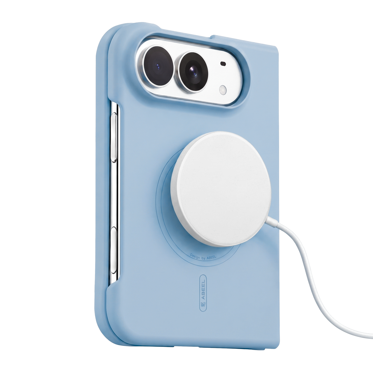 Apex M3 iPhone Duo case in Light Blue with MagSafe wireless charger