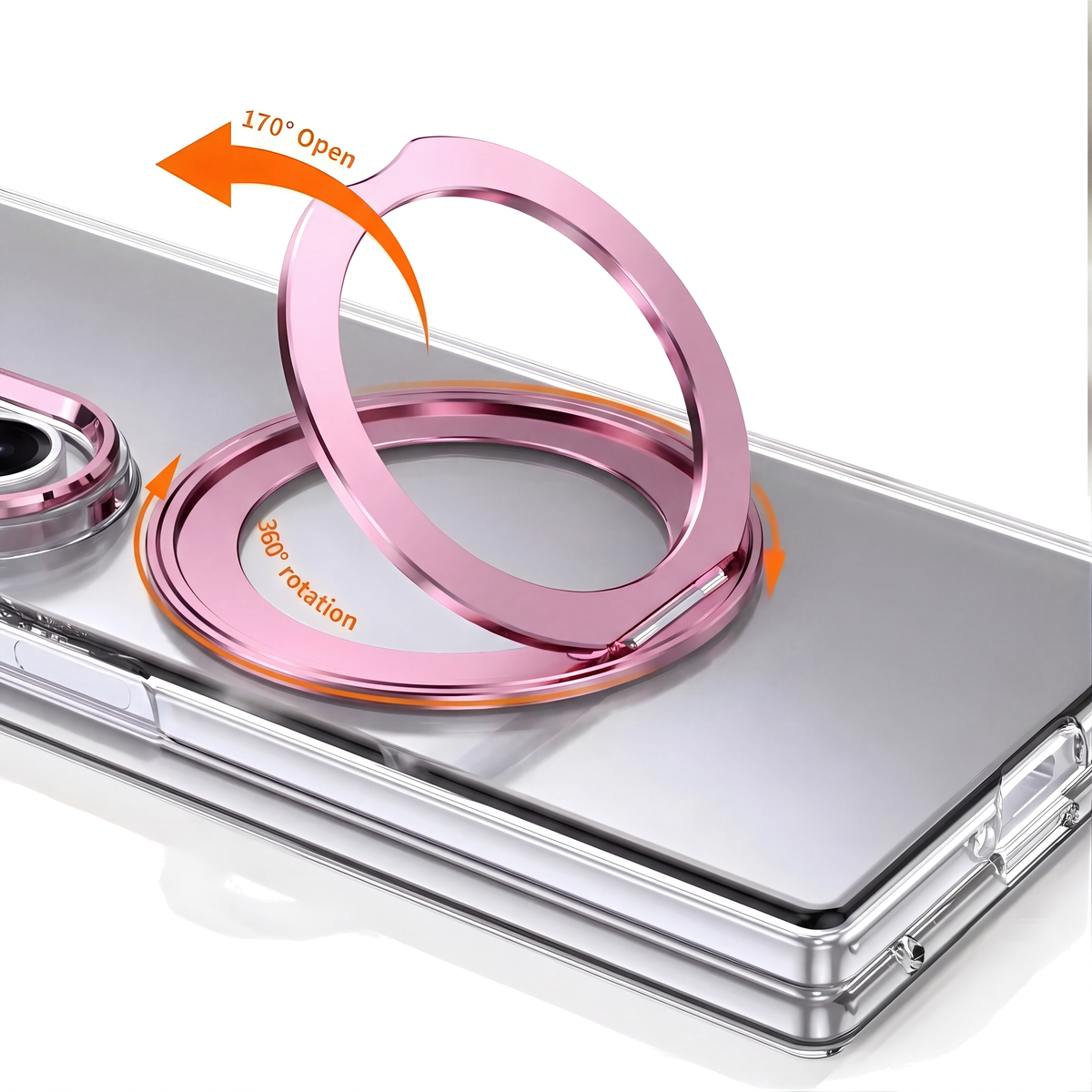 Axon M1 360-degree rotating ring feature diagram - Pink