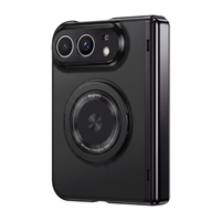 Axon M2 Black MagSafe hinge case with rotating metal ring for iPhone Fold - rear view