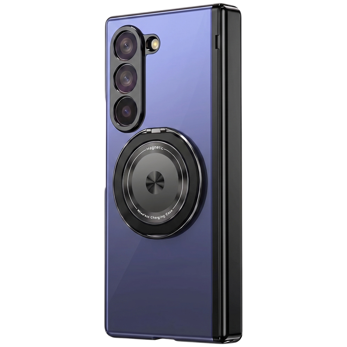 Axon M2 — Scharnier-Schutzhülle mit drehbarem Metallring für Galaxy Z Fold 8 Ultra, 8, 7, 6, 5