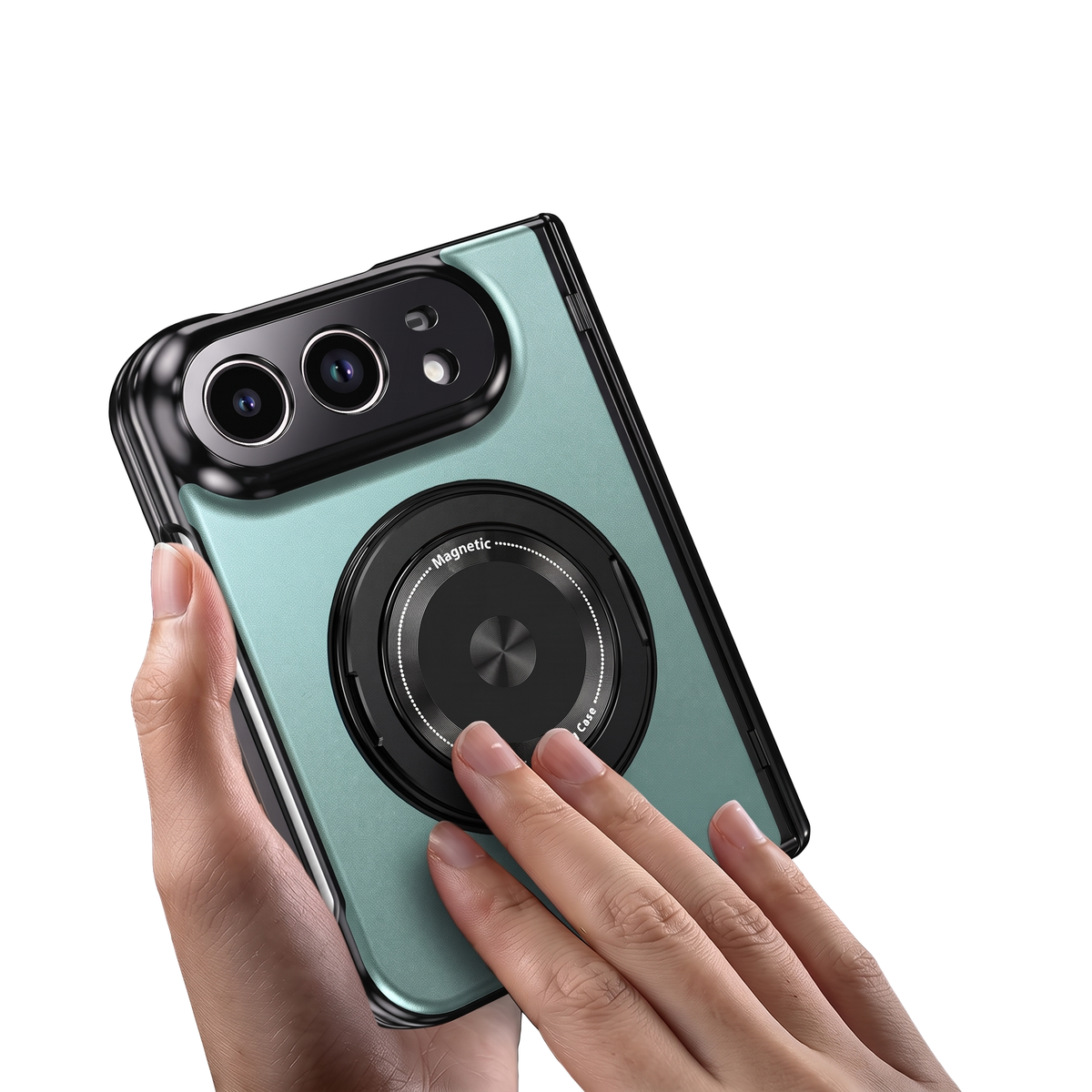 Axon M2 iPhone Duo case - painted aluminium alloy plate - green