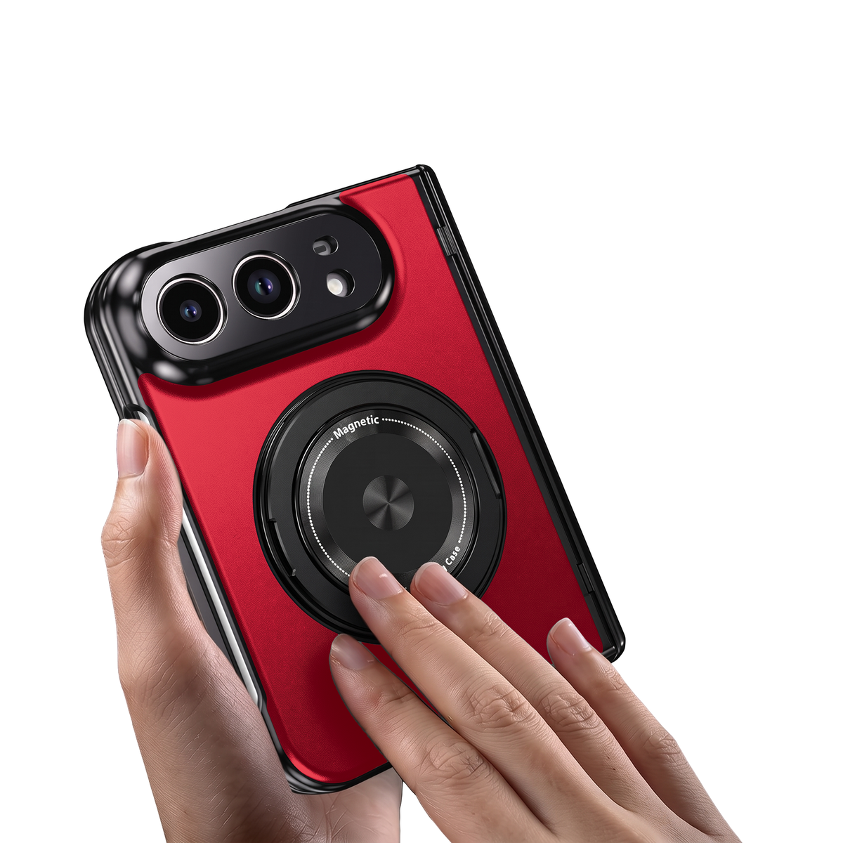 Axon M2 iPhone Duo case - painted aluminium alloy plate - red