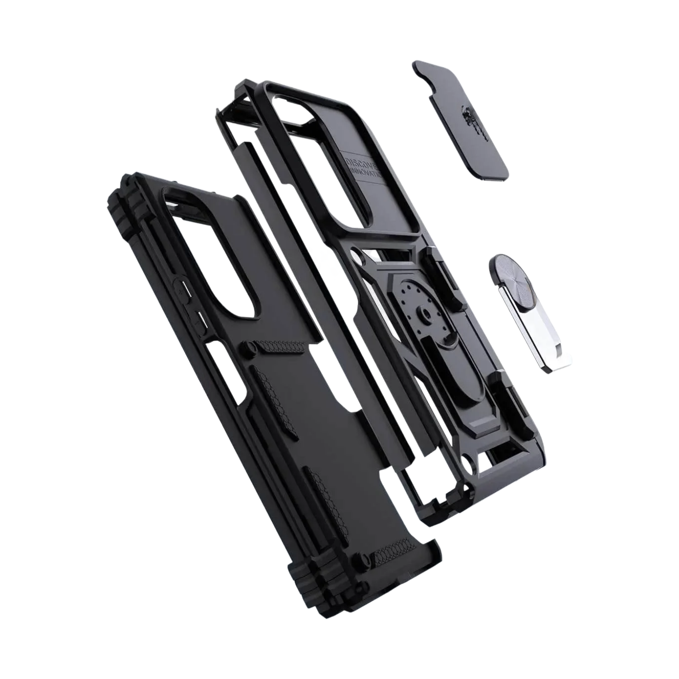 Sentinel H1 Galaxy Z Fold case feature diagram - finger grip