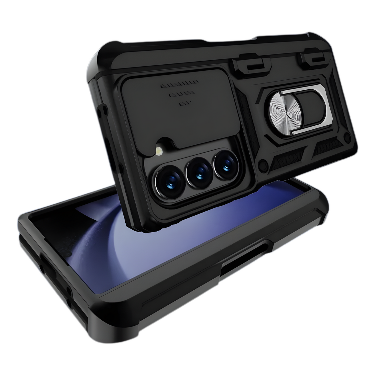 Sentinel H1 Galaxy Z Fold case feature diagram - car-mount compatible