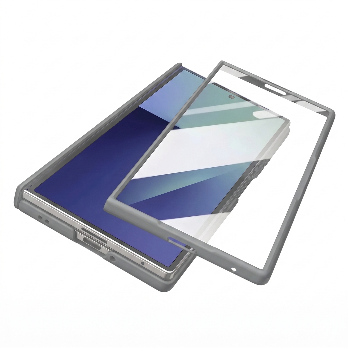Spineguard P1 hinge case in Modern Gray with full-coverage tempered glass screen protector for Samsung Galaxy Z Fold